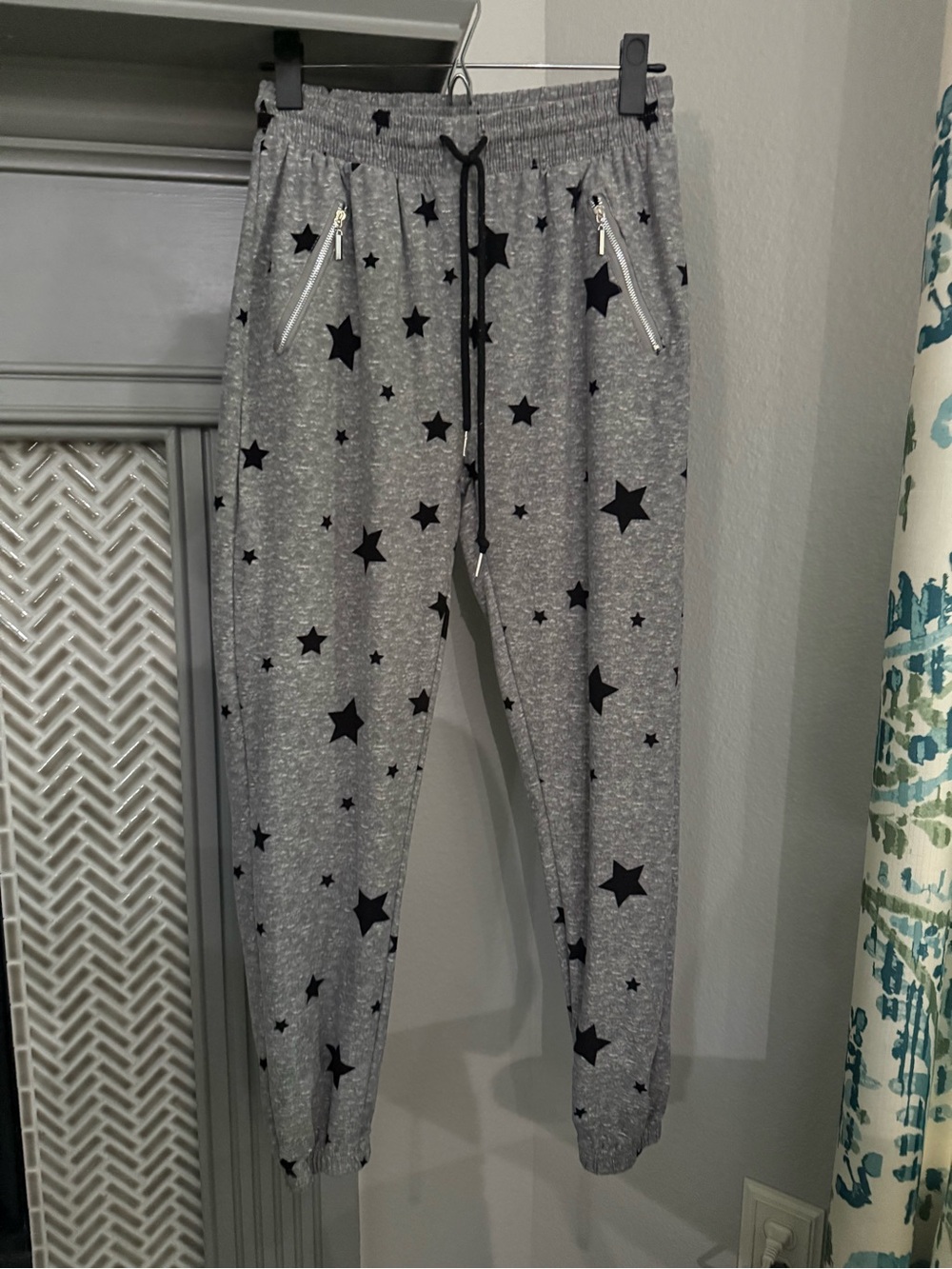 Grey Star-Print Women's Jogger Pants